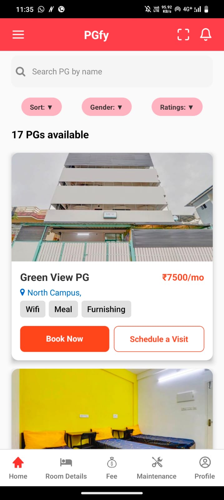 Search Properties App Screen