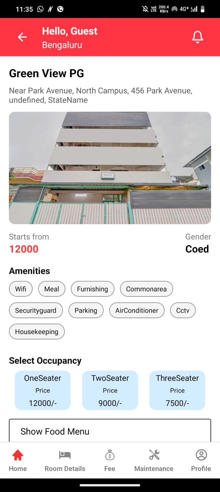 Explore Details App Screen